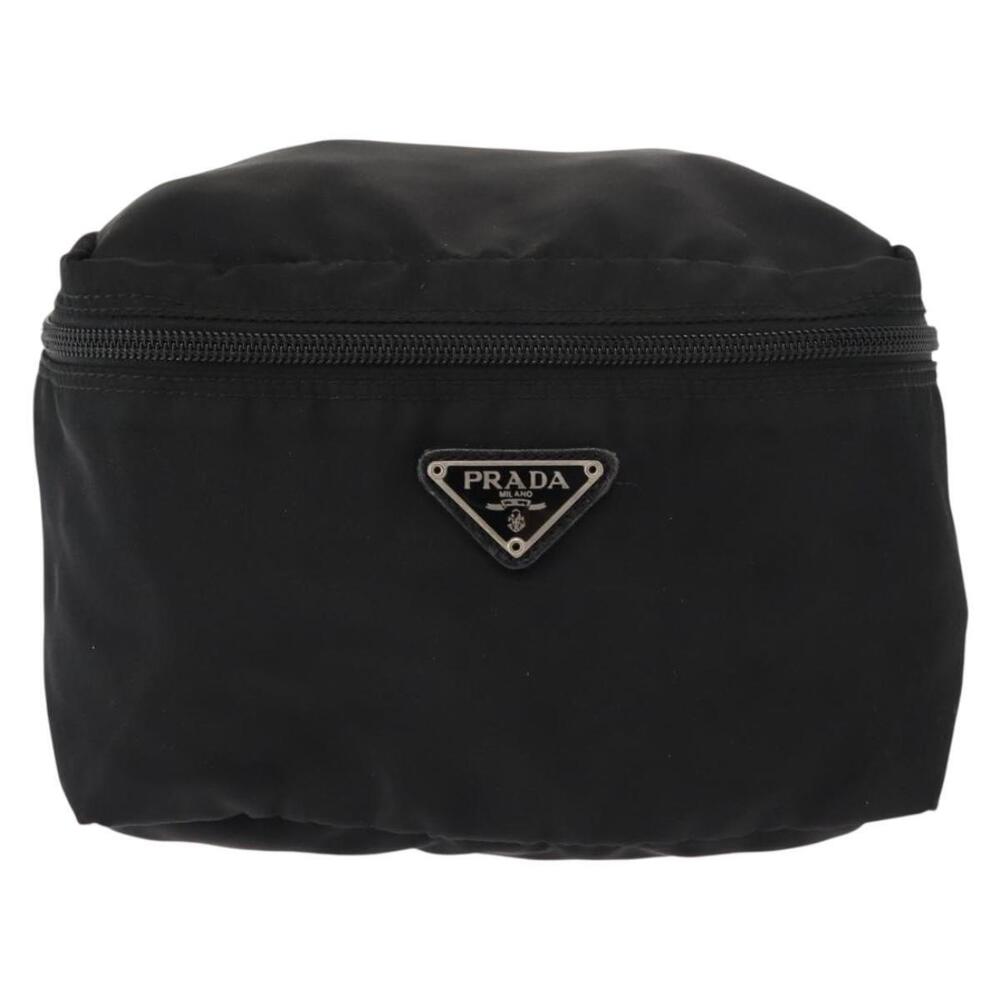 PRADA Vanity Bag Nylon Black Silver Auth bs30138 - Picture 13 of 16